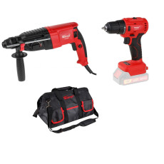Набор инструмента WORTEX (дрель-шуруповерт BD 2025-1 DLi + перфоратор LX RH 2628 + сумка WB 1202)