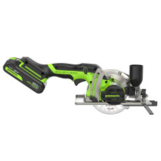 Циркулярная мини-пила аккумуляторная Greenworks G24MCS 24В (АКБ 2Ач + ЗУ)