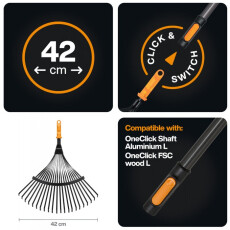 Грабли веерные мет. для листьев FISKARS OneClick