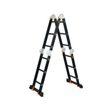 Лестница алюм. многофункц.4х3 ступ.(175см/355см) 12,3кг BLACK LINE STARTUL (ST9930-03)