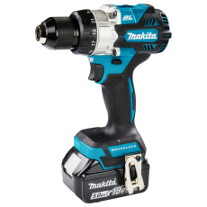 Аккумуляторная ударная дрель-шуруповерт MAKITA LXT DHP 486 RTJ в кейсе (2 АКБ 5Ач + ЗУ)