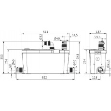 Насос для сточных вод Wilo HiDrainlift 3-35