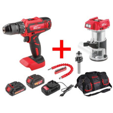 Аккум. дрель-шуруповерт WORTEX BD 1825-1 DLi в кор. ALL1 + АКЦИЯ