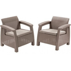 Комплект мебели KETER Corfu Duo Set, капучино