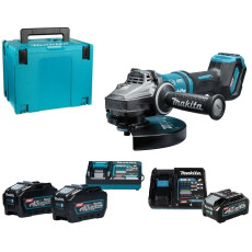 Аккум. углошлифмашина MAKITA XGT GA038GT201 MAKPAC + доп. АКБ 4Ач и доп. ЗУ