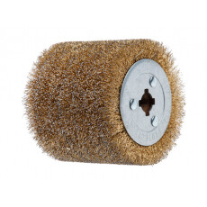 Щетка стальная с латунным покрытием 100х120 мм 0,3 мм WORTEX