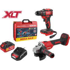 Набор аккум. инструмента WORTEX (дрель-шуруповерт BD 2025 DLi + УШМ LX CAG 1812-1 E + АКБ 4А*ч + ЗУ 2А)