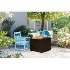 Столик-сундук Cube Rattan 208L, коричневый