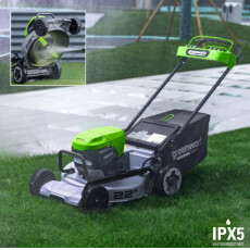 Аккумуляторная газонокосилка Greenworks LM221S 82В