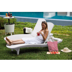 Шезлонг лежак KETER Sun Lounger Pacific, белый