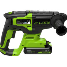 Перфоратор аккумуляторный Greenworks GD24SDS2 24В (АКБ 2 Ач + ЗУ)