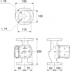 Циркуляционный насос Grundfos UPS 40-100 F 250 (95906486)