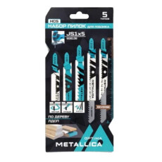 Набор пилок д/лобзика METALLICA Optima №1 по дереву: T144D/T101B/T101BR/T119B/T101AO, 5шт.