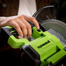 Аккумуляторная торцовочная пила Greenworks GD24MS216K8 24V (АКБ 8Ач + ЗУ)