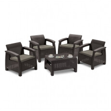 Комплект мебели KETER Corfu quattro set, песочный