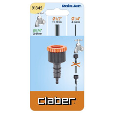 Переходник резьбовой Claber для шланга 1/2" - 1/4"