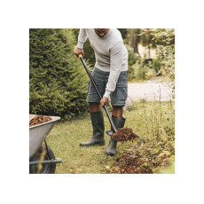 Лопата совковая с ручкой Solid FISKARS (черная) (1066720)