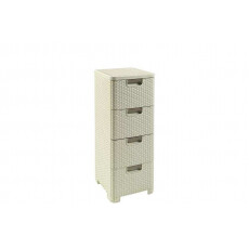 Комод X4 STYLE RATTAN DRAWER OWH 885, кремовый