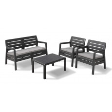 Набор мебели Ketter Delano Set (два кресла, скамья 3х местная, столик), графит