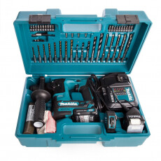 Аккум. перфоратор MAKITA HR 166 DWAE1 в чем. + набор оснастки