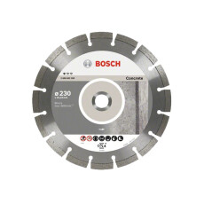 Алмазный круг 230х22,23 мм по бетону сегмент. BOSCH Standard for Concrete (сухая резка)