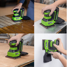 Плоскошлифовальная аккумуляторная машина Greenworks G24SS14 24V (АКБ 2Ач + ЗУ)