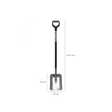 Лопата совковая FISKARS Ergonomic (серая) (1066712)