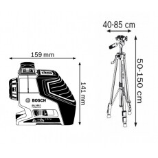 Линейный нивелир Bosch GLL 3-80P+BS 150