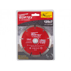 Алмазный круг 125х22 мм универс. сегмент. WORTEX (сухая резка)