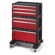 Комод для инструментов Keter SET 6 DRAWER RED, 6 ящиков, красный/серый/чёрный