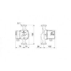 Циркуляционный насос Grundfos UPS 15-40 130(96281471)