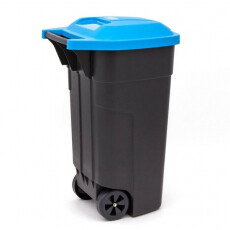 Контейнер для мусора на колесах REFUSE BIN 110 л, черный/синий