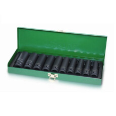 Набор головок ударных 1/2" 10-24мм 6гр. 10шт. глубокие TOPTUL (GDAD1002)