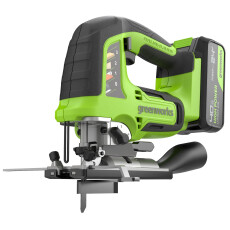 Лобзик аккумуляторный Greenworks GD24JS120 24В (АКБ 4Ач + ЗУ)
