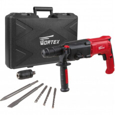 Перфоратор WORTEX RH 2427 X в чем. + (2 зубила, 3 сверла)