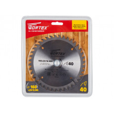 Диск пильный 160х20/16 мм 40 зуб. по дереву WORTEX (твердоспл. зуб)
