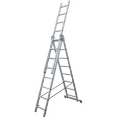Лестница алюм. 3-х секц. 201/474/214см 3х8 ступ., 9,9кг PRO STARTUL (ST9944-08)