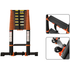 Лестница телескопическая 1-секц. алюм. 590см, 15 ступ. 17кг BLACK LINE STARTUL (ST9931-059)