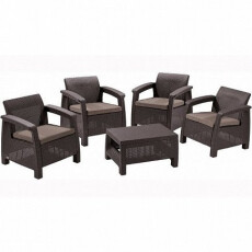 Комплект мебели KETER Corfu quattro set, коричневый