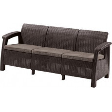 Скамья трехместная CORFU II MAX LOVE SEAT, коричневый