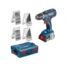 Аккумуляторная дрель-шуруповерт BOSCH GSR 18-2-LI Plus L-BOXX + 4 набора сверл и бит