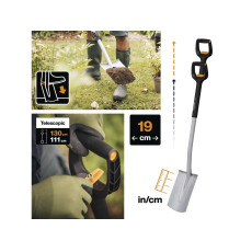 Лопата штыковая телескопическая прямая Xact FISKARS (1066733)