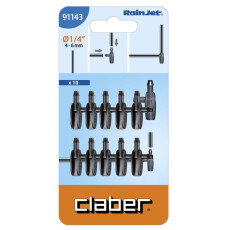 Соединитель угловой Claber 1/4", 10шт.