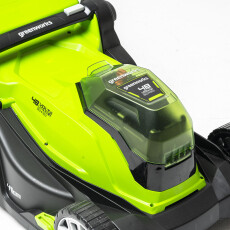 Аккумуляторная газонокосилка Greenworks G24X2LM41K2X 2x24В (в комплекте 2АКБ + Двойное ЗУ)