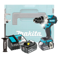 Аккумуляторная ударная дрель-шуруповерт MAKITA LXT DHP 486 RTJ в кейсе (2 АКБ 5Ач + ЗУ)