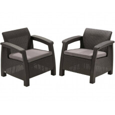 Комплект мебели KETER Corfu Duo Set, коричневый