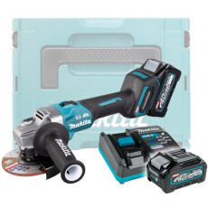 Аккум. углошлифмашина MAKITA XGT GA 005 GM 201 MAKPAC (2 АКБ 4Ач + ЗУ)