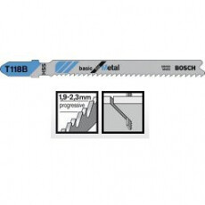 Пилка по металлу для лобзика  Bosch Basic for Metal T 118 B 92 мм 3 шт.