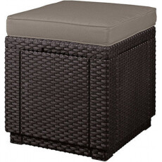 Стул уличный Keter Cube (Куб с подушкой), коричневый
