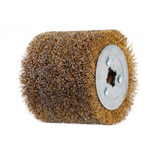 Щетка стальная с латунным покрытием 100х120 мм 0,5 мм WORTEX